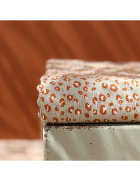 Tissu crépon de viscose Mini Léo Amande - La Maison Naïve
