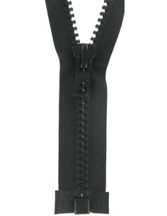 Fermeture éclair séparable synthétique grosse maille - Noir