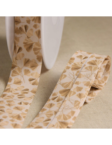 Biais ginkgo - Beige