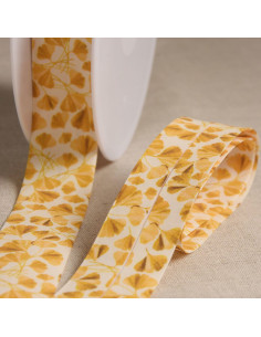 Biais ginkgo - Jaune paille