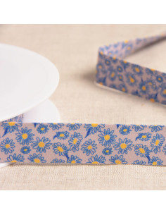 Biais marguerite - Bleu marine