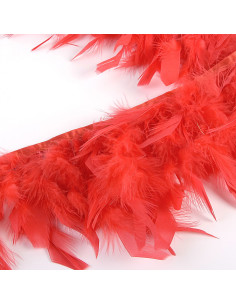 Frange plumes - Rouge