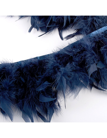 Frange plumes - Bleu marine