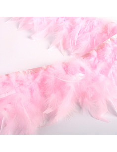 Frange plumes - Rose clair