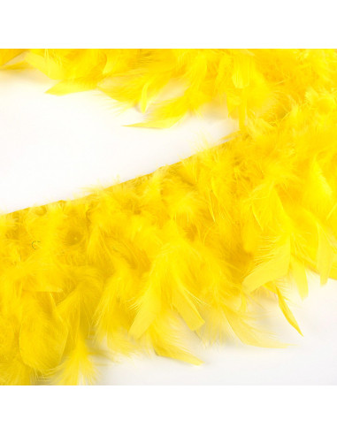 Frange plumes - Jaune citron