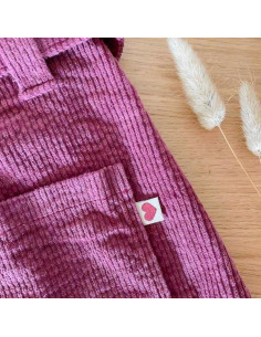 Lot de 6 étiquettes à coudre - Coeur pailleté 2