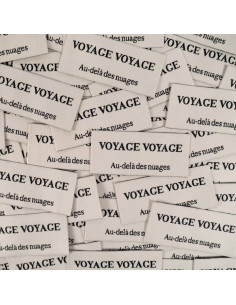 Lot de 5 étiquettes tissées - Voyage
