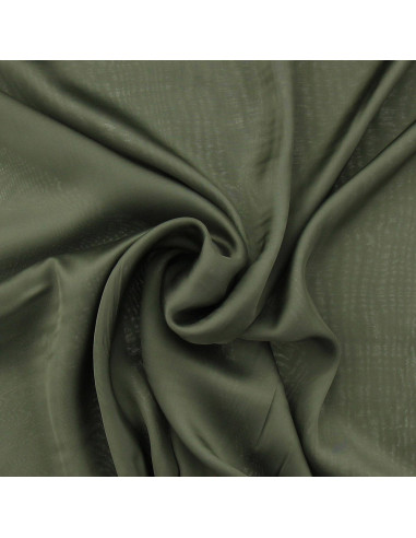 Tissu satin de viscose - Vert armée