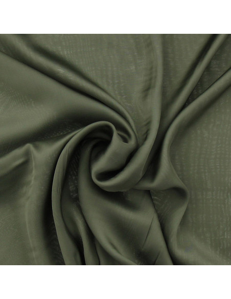 Tissu satin de viscose - Vert armée
