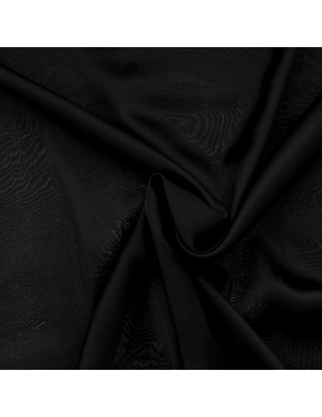 Tissu satin de viscose - Noir