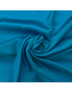 Tissu satin de viscose - Bleu