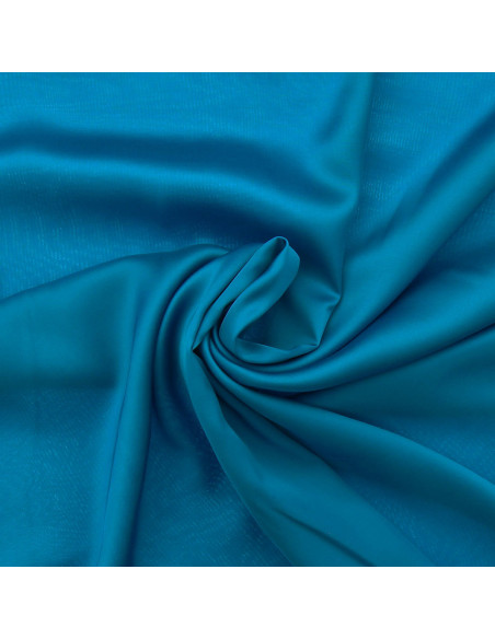 Tissu satin de viscose - Bleu