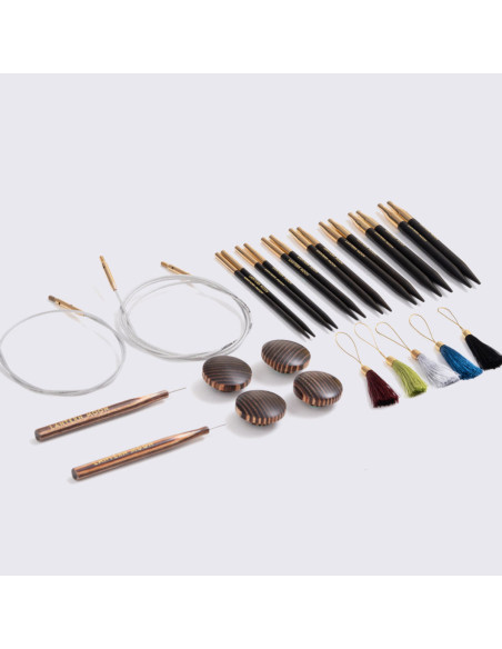 Trousse aiguilles circulaires en bois d´ébène Bliss Lantern Moon