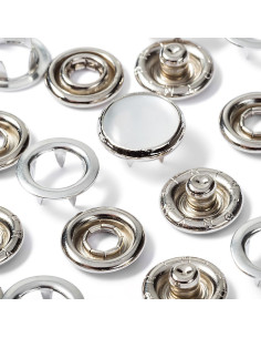 Recharge de 6 boutons pression jersey 12 mm Nacré 2