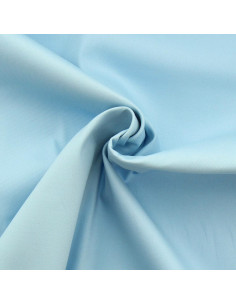 Tissu gabardine de coton stretch - Bleu layette