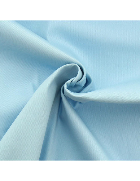 Tissu gabardine de coton stretch - Bleu layette