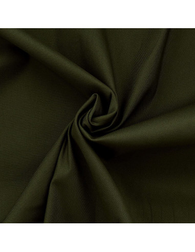Tissu gabardine de coton stretch - Vert mousse