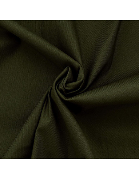 Tissu gabardine de coton stretch - Vert mousse