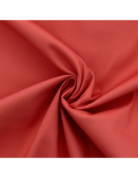 Tissu gabardine de coton stretch - Corail