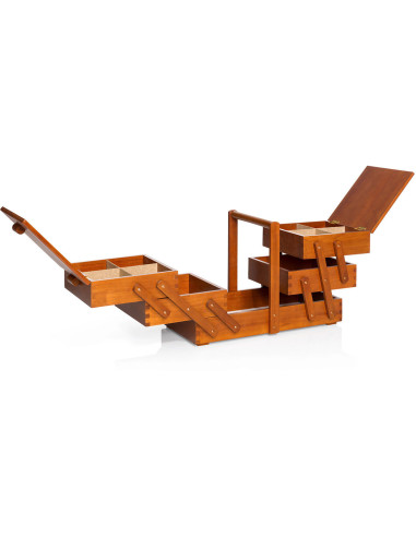 Travailleuse couture en bois Foncé L
