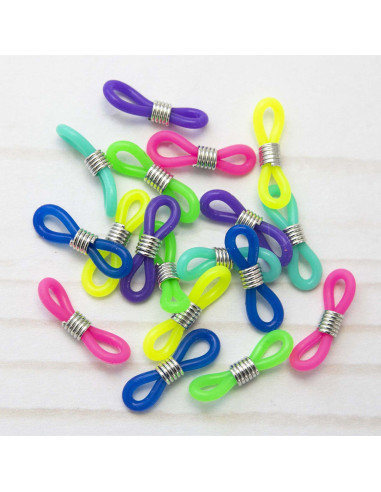 Set de 6 liens multicolores stoppeurs de mailles pour aiguilles à tricoter