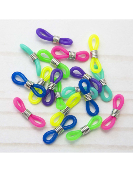 Set de 6 liens multicolores stoppeurs de mailles pour aiguilles à tricoter