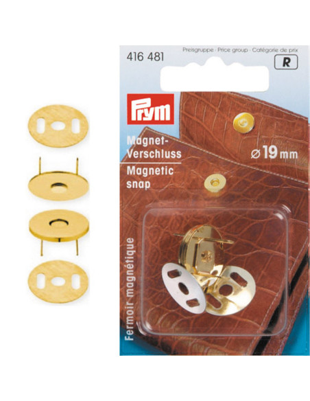 Fermoir magnétique à riveter - Or