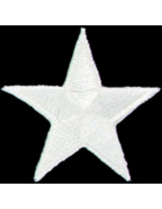 Écusson thermocollant étoile blanche