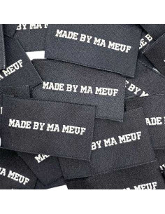 Lot de 5 étiquettes tissées à coudre Made By Ma Meuf