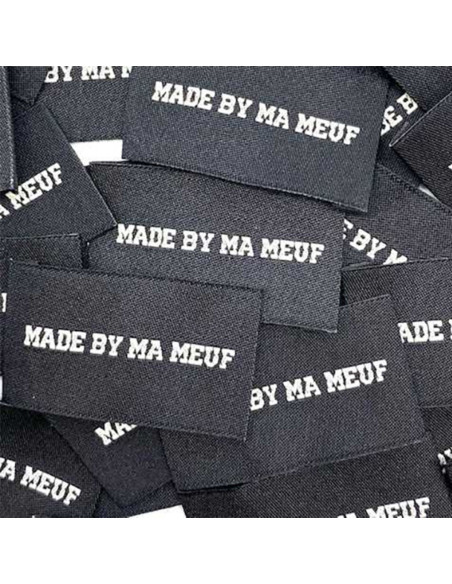 Lot de 5 étiquettes tissées à coudre Made By Ma Meuf