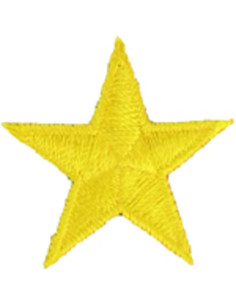 Écusson thermocollant étoile jaune