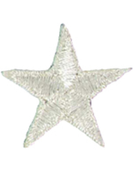 Écusson thermocollant étoile argent
