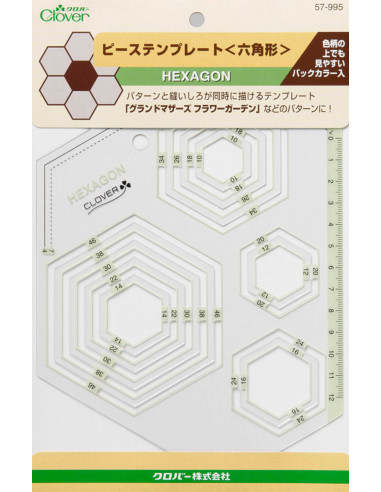 Gabarit patchwork hexagones Clover