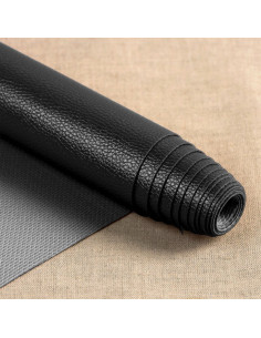 Coupon simili Karla Star 140 cm x 50 cm - Noir métallisé