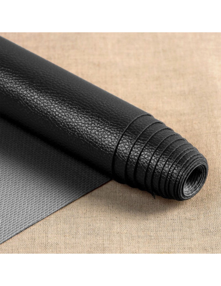 Coupon simili Karla Star 140 cm x 50 cm - Noir métallisé