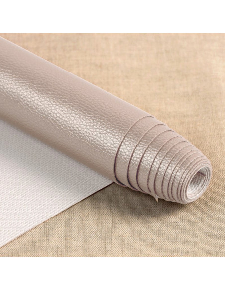 Coupon simili Karla Star 140 cm x 50 cm - Galet métallisé
