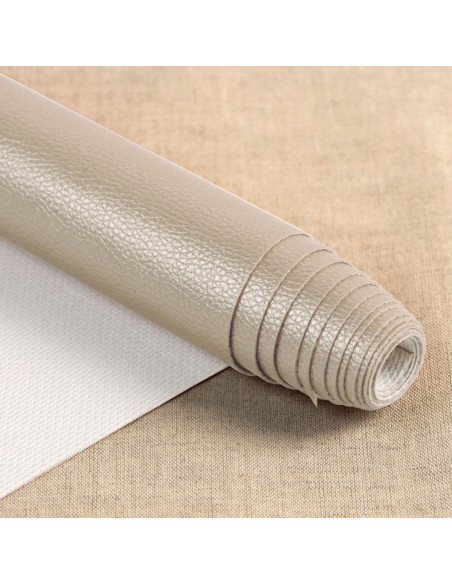 Coupon simili Karla Star 140 cm x 50 cm - Beige métallisé