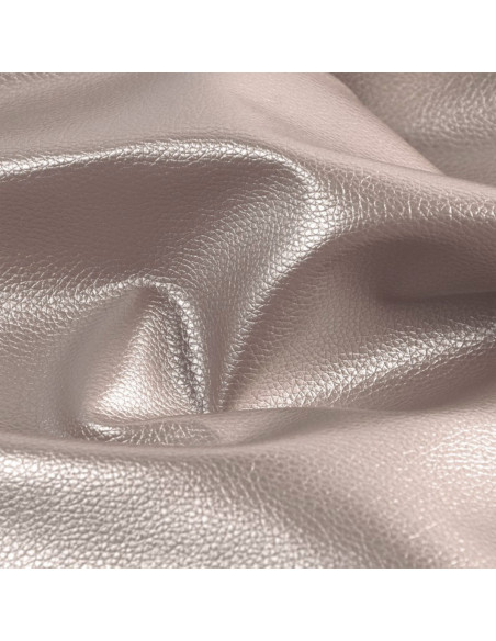 Coupon simili Karla Star 140 cm x 50 cm - Gris clair métallisé