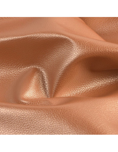 Coupon simili Karla Star 140 cm x 50 cm - Marron glacé métallisé