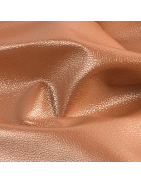 Coupon simili Karla Star 140 cm x 50 cm - Marron glacé métallisé