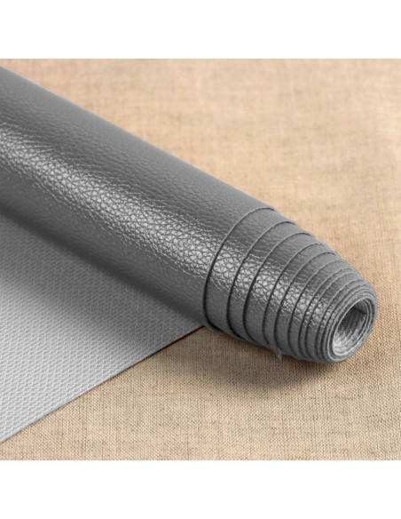 Coupon simili Karla Star 140 cm x 50 cm - Gris métallisé