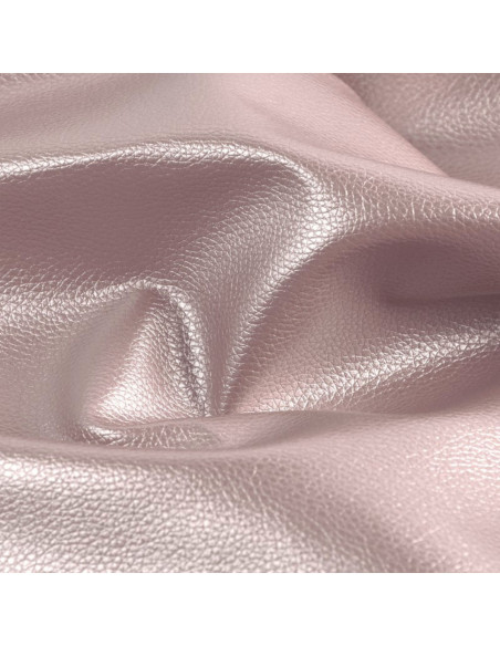 Coupon simili Karla Star 140 cm x 50 cm - Rose métallisé