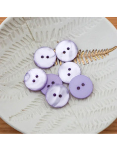 Bouton Sparkle 2 trous - Lilas