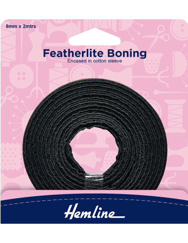Baleine noire recouverte 8 mm x 2 m