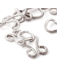 Agrafes et portes pour corsets - Argent par 6 2