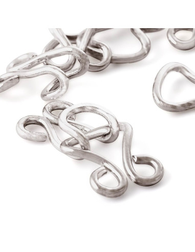 Agrafes et portes pour corsets - Argent par 6