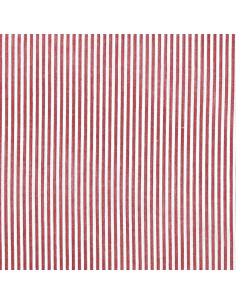 Tissu popeline de coton - Rayures fines - Rouge 2