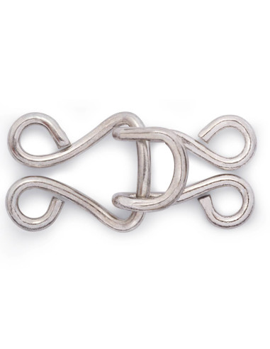 Agrafes et portes pour corsets - Argent par 6
