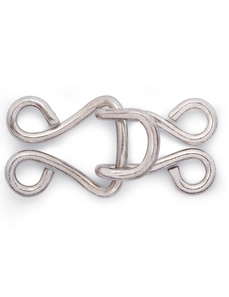 Agrafes et portes pour corsets - Argent par 6