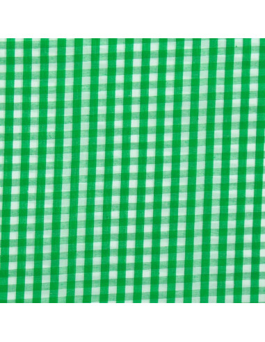 Tissu popeline de coton - Vichy grands carreaux - Vert